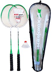 Set za badminton - 2 loparja + košarica + kovček