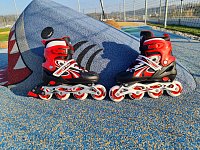 Otroške inline drsalke CS310K rdeče velikosti 39-42