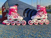 Otroške inline rolke CS310K roza velikosti 39-42