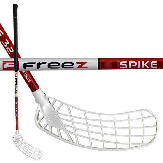 Florbalna palica Freez SPIKE 32 WHITE-RED 95 cm desna